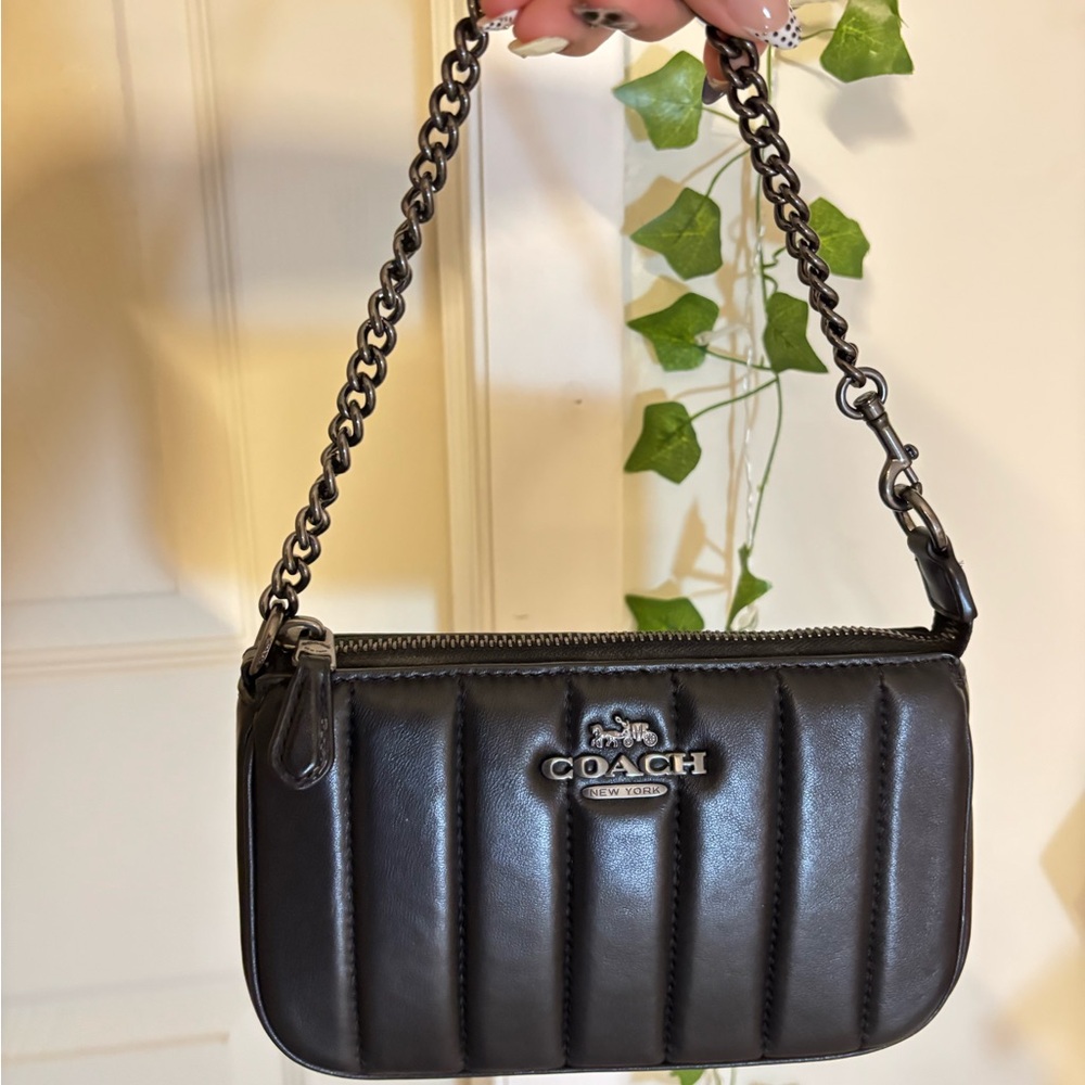 Coach Black Quilted Wristlet